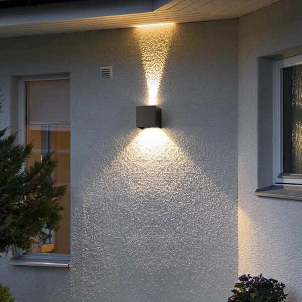 Modern LED Wall Light – Up & Down Cube Sconce - Image 2