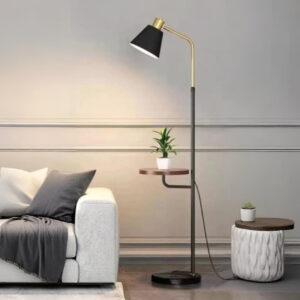 Modern Multi-Function Floor Lamp with Side Table