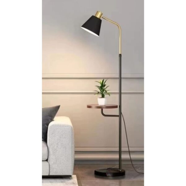 Modern Multi-Function Floor Lamp with Side Table