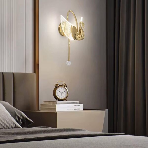 Golden Swan-Inspired LED Wall Light - Image 2