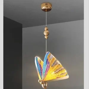 Colorful Butterfly-Inspired Hanging Ceiling Light