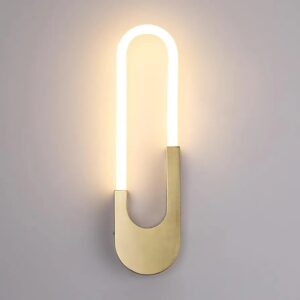 Modern Loop LED Wall Light – Brass Finish