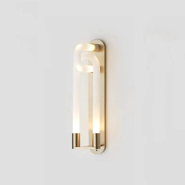 Elegant Brass LED Wall Light – Minimal Curve Design - Image 2