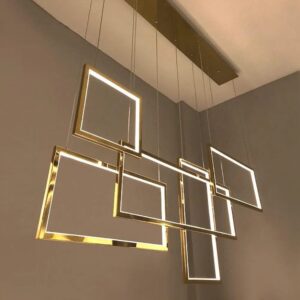 Modern Geometric LED Chandelier Light