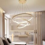 Modern LED Spiral Ring Chandelier Light 800MM