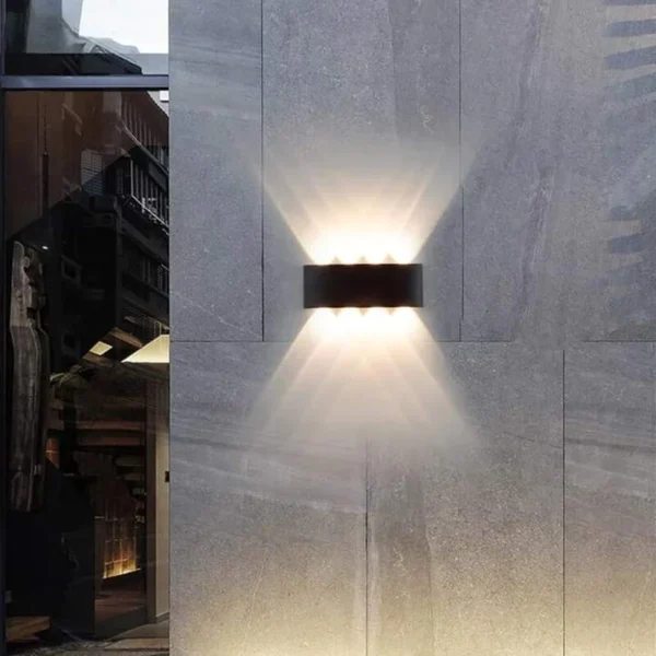 4+4 Up Down LED Decorative Waterproof Outdoor Wall Light - Image 3